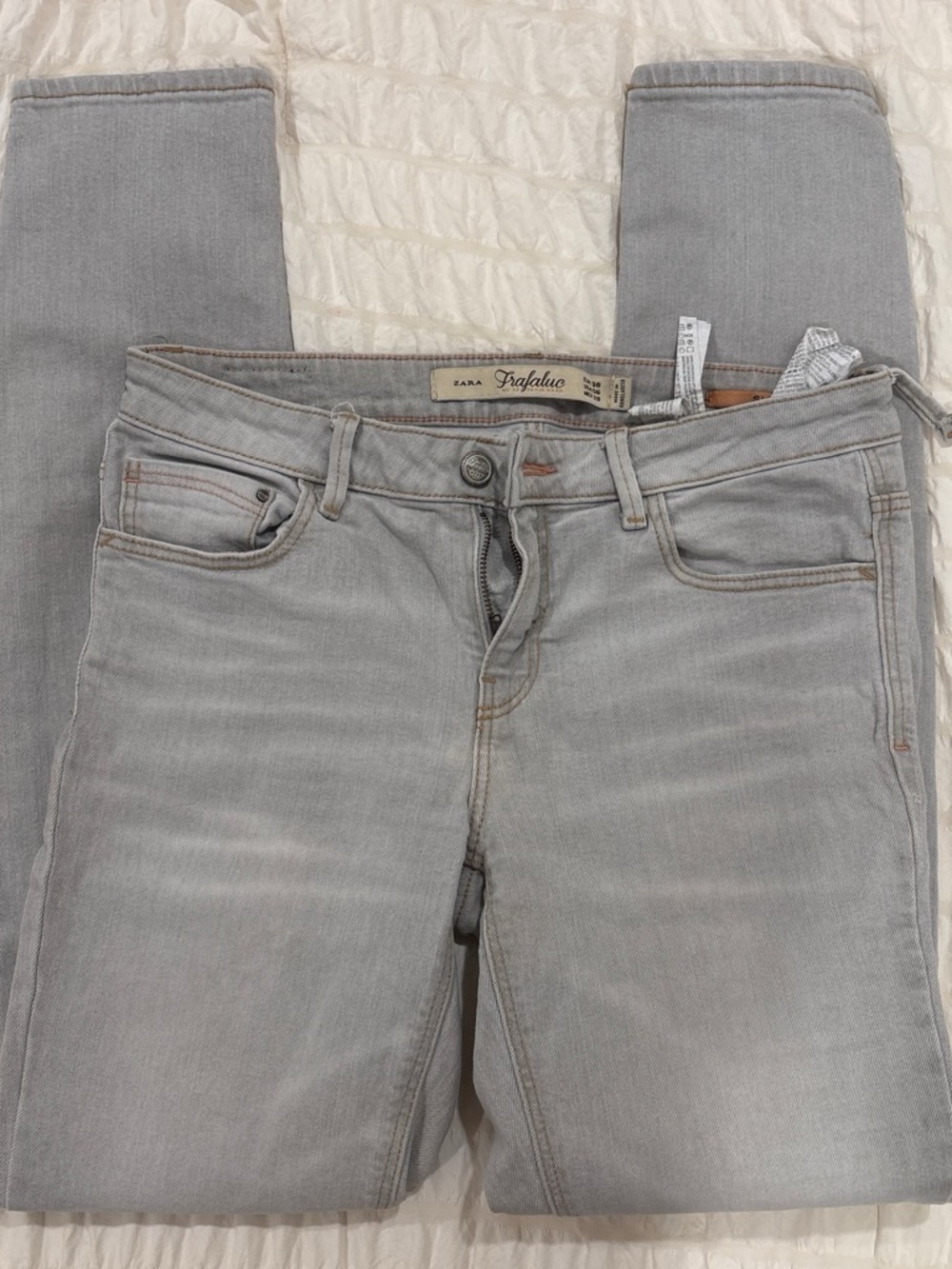 Zara Gray Skinny Jeans - Light Wash